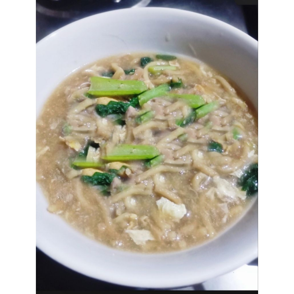 

Mie ( Hokkian Besar) Siram Telor