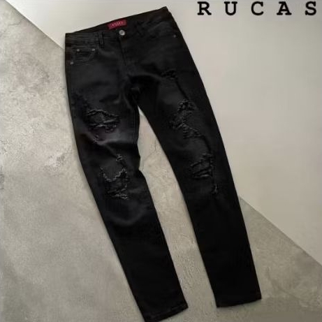 Celana Rucas Python Leather Jeans Original