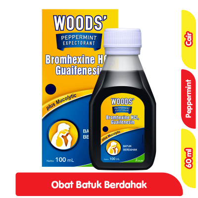 WOODS EXPEKTORAN UNTUK BATUK BERDAHAK / Batuk Berdahak Woods' Peppermint Expectorant Obat Batuk Cair