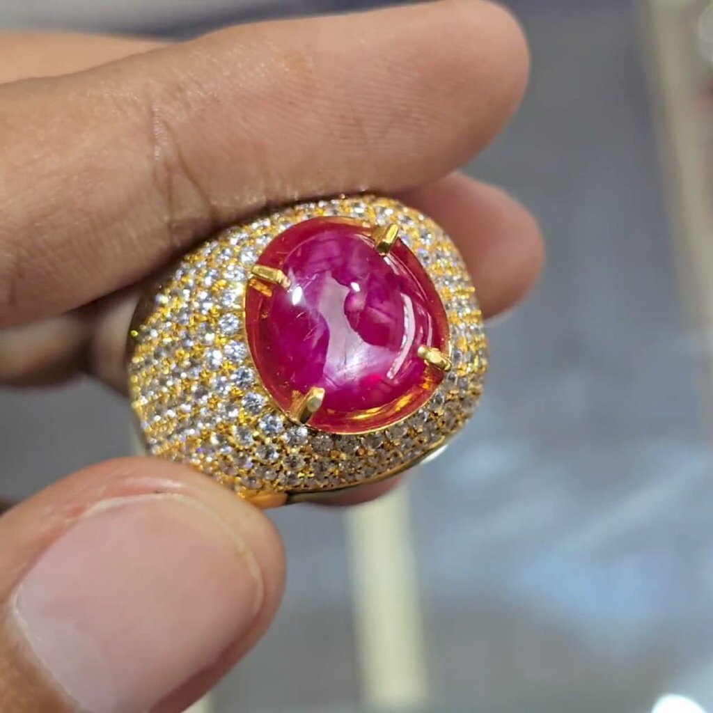 ruby burma belang star motif pura
