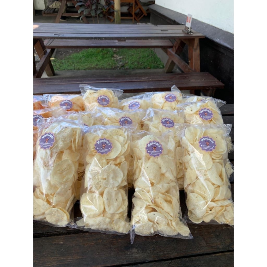 

Cemilan Keripik Opak Goreng