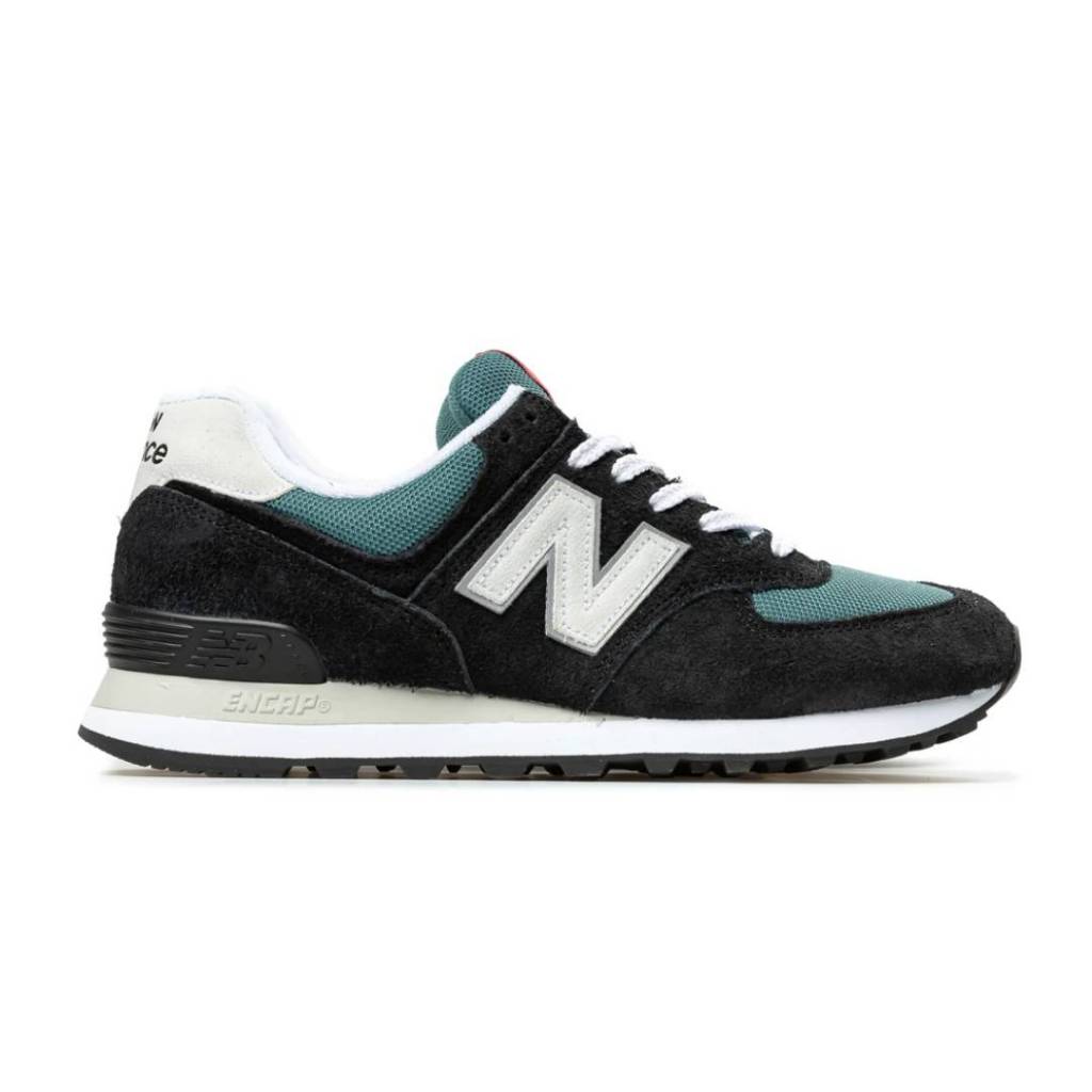 New Balance 574 Black Grey Matter Sneakers Pria ORIGINAL U574MGH