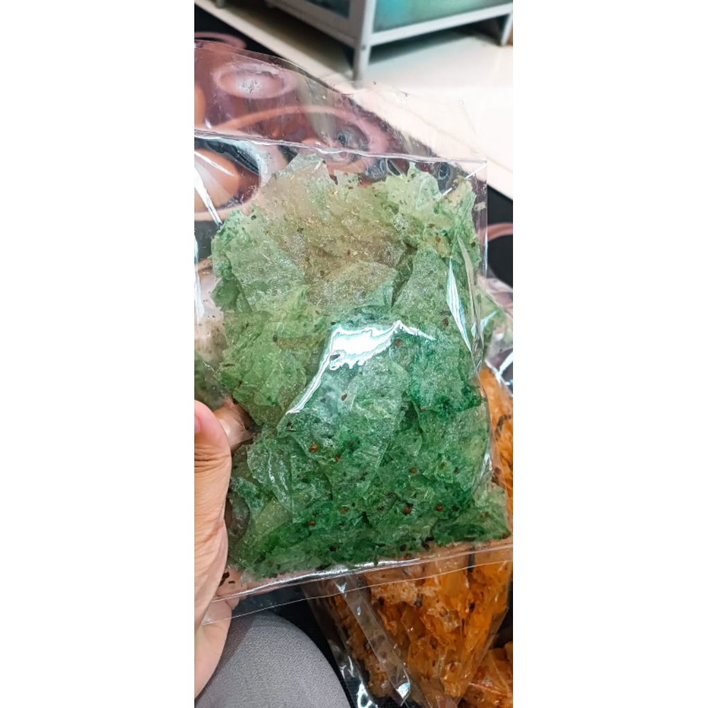 

KIRCA KRIPIK KACA PEDAS DAUN JERUK 100GRAM KIRCA BELEDAG