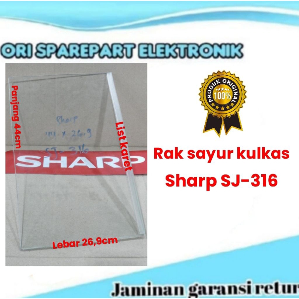 rak sayur kulkas sharp SJ-316