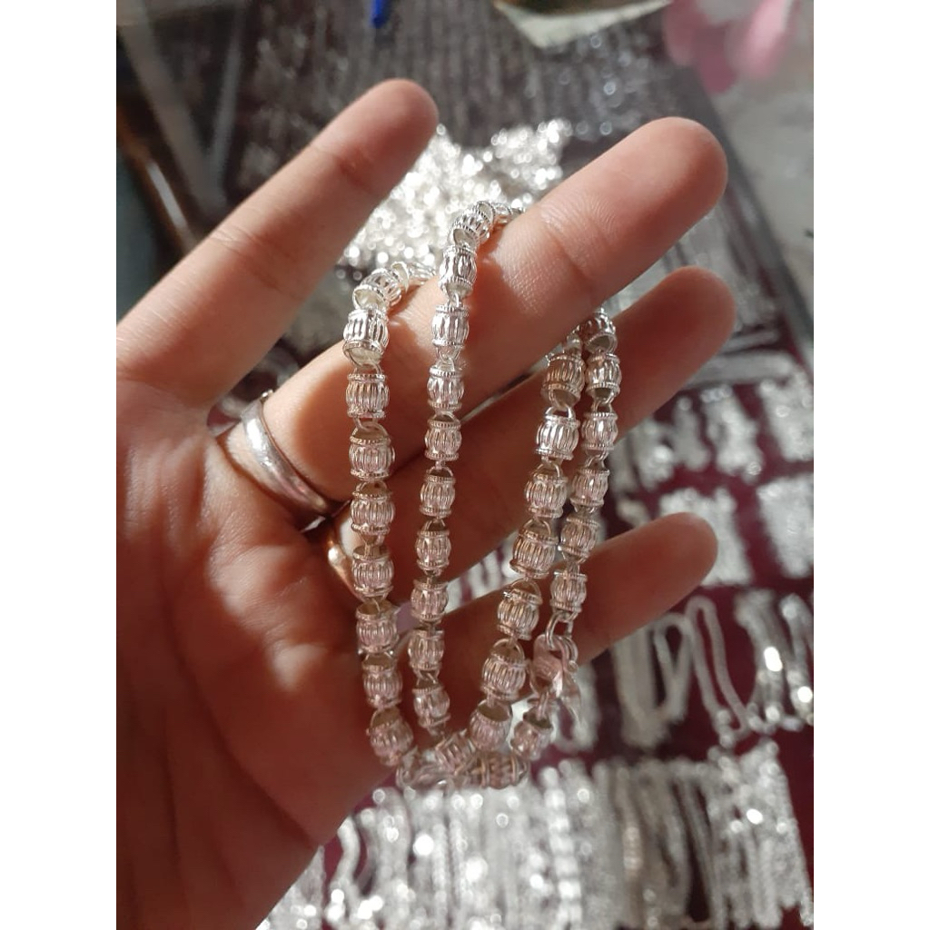 gelang bambu gucci perak murni