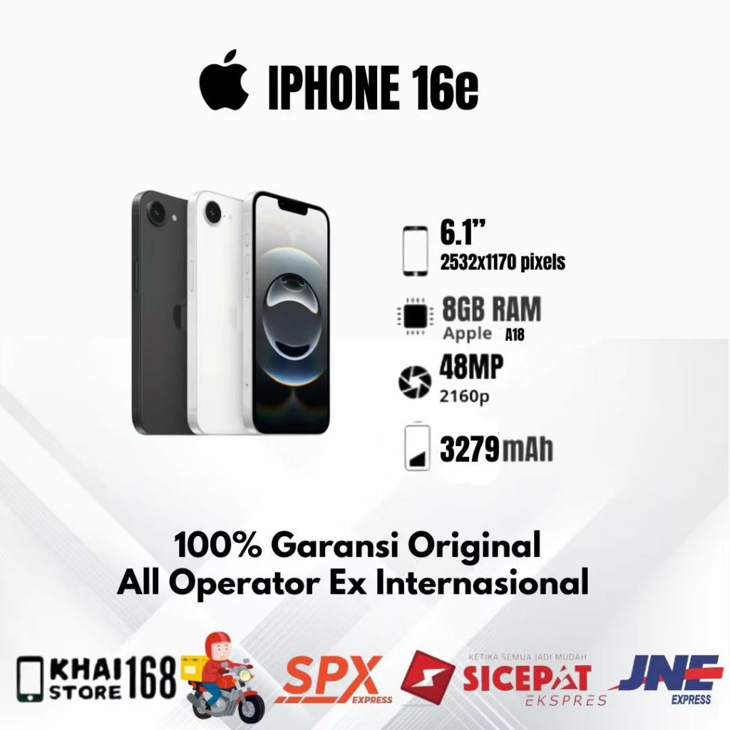 iPhone 16e Second Original iPhone 16e 128GB 256GB 512GB LIVE HANDPHONE