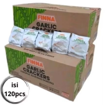 

kerupuk fina rasa bawang siap saji 1 dus isi 120 bks