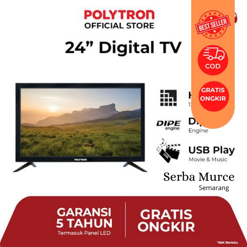 TV Polytron type 24V1853// Smart TV Murah/ SmartTVMurah/ TV Murah/ Smarttvbagus/ Smart TV Bagus/ Sma