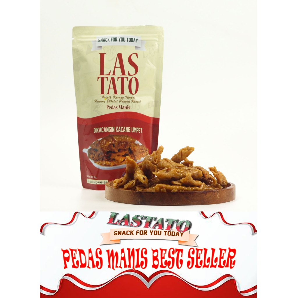

Lastato snack Keripik Kacang sembunyi rasa pedas manis 150g Cemilan santai