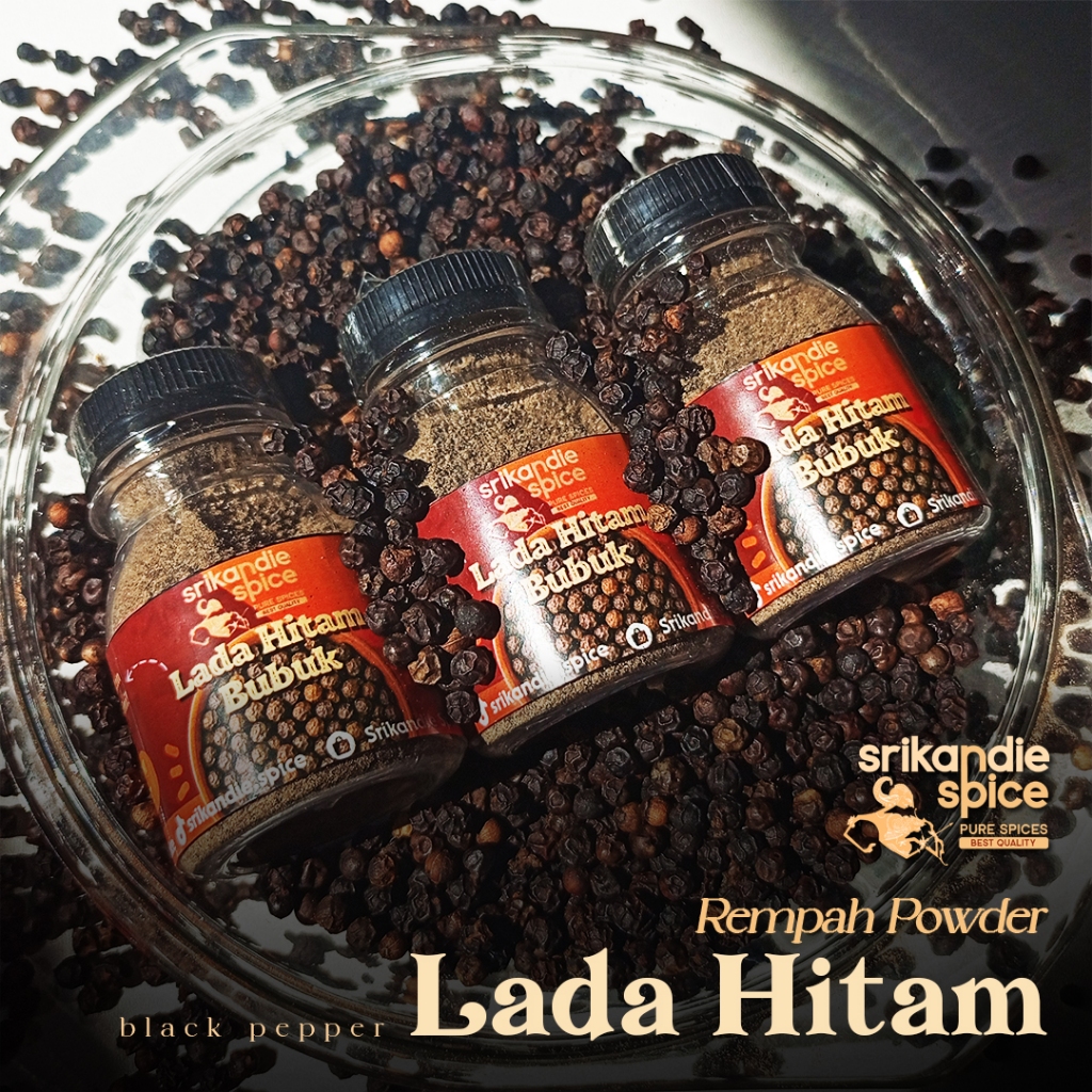 

Rempah Lada Hitam Asli 30 Gram Serbuk Merica Black Pepper Powder Murni Bumbu Dapur Srikandie Spice