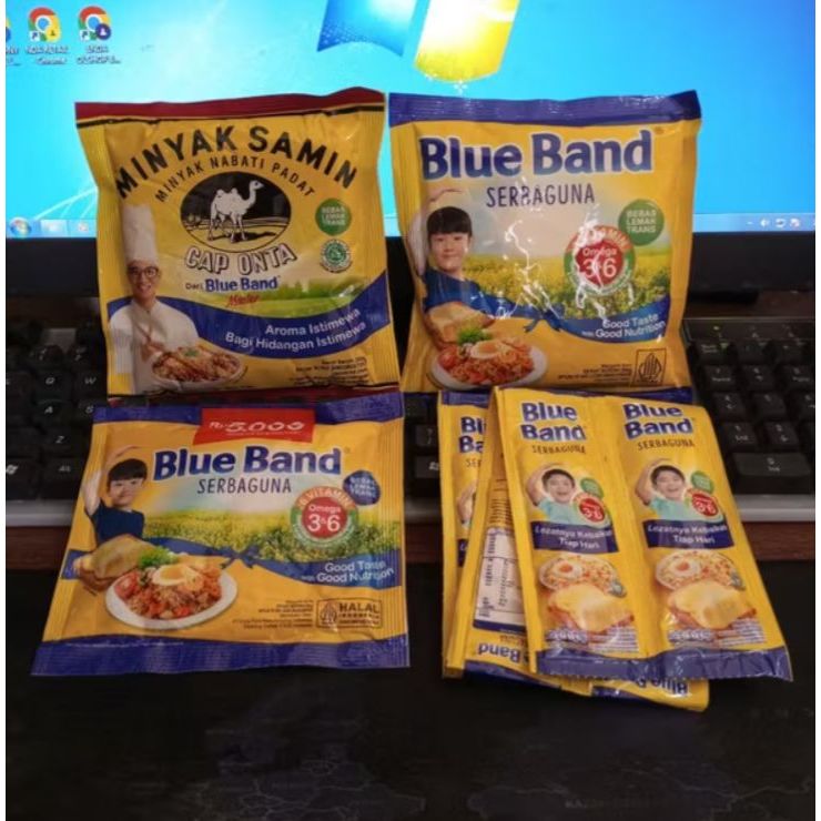 

BLUE BAND Margarin Serbaguna 200gr 100gr 15gr x 6 Sachet Minyak Samin Blue Band CAP ONTA 200gr