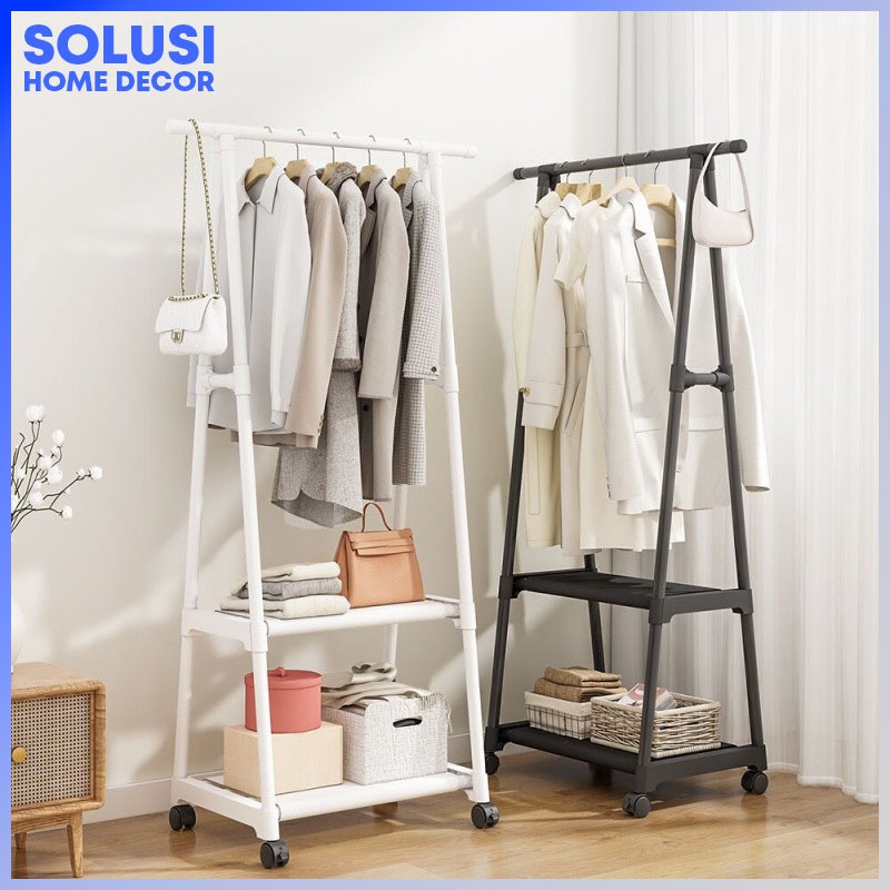 Rak Gantungan Baju Serbaguna Rak Display Baju Distro Segitiga Aesthetic Hanger Pakaian Multifungsi