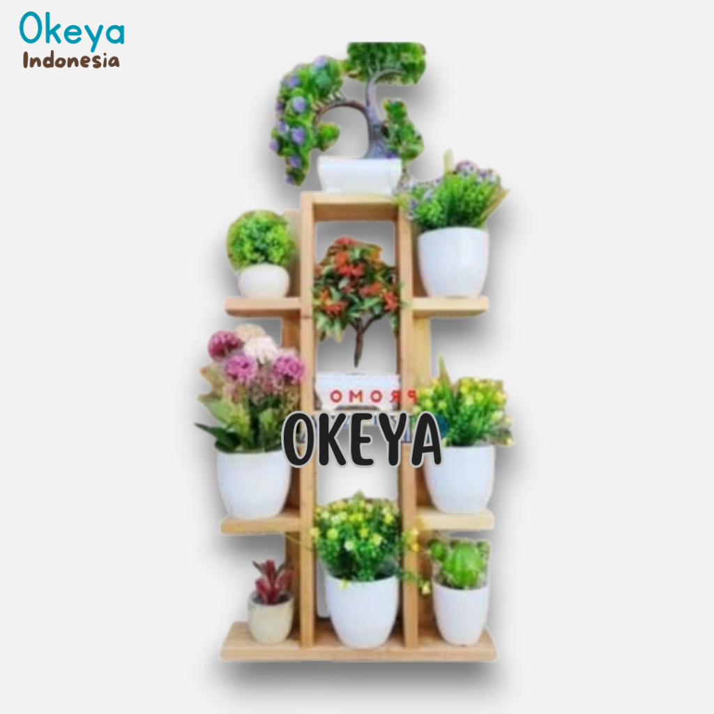 Rak Bunga Susun Kayu TingkatRak Tanaman Hias
