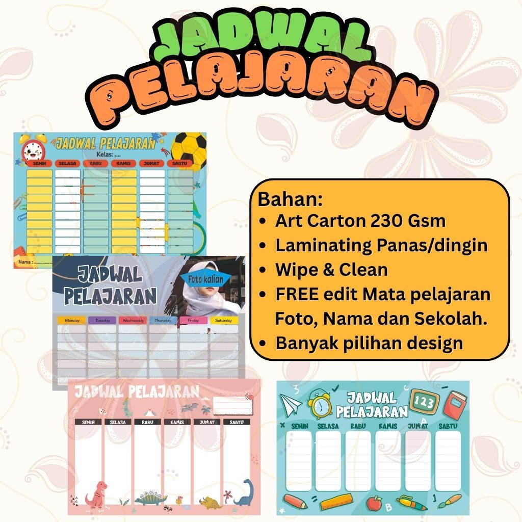 

Jadwal Pelajaran Siswa FREE edit
