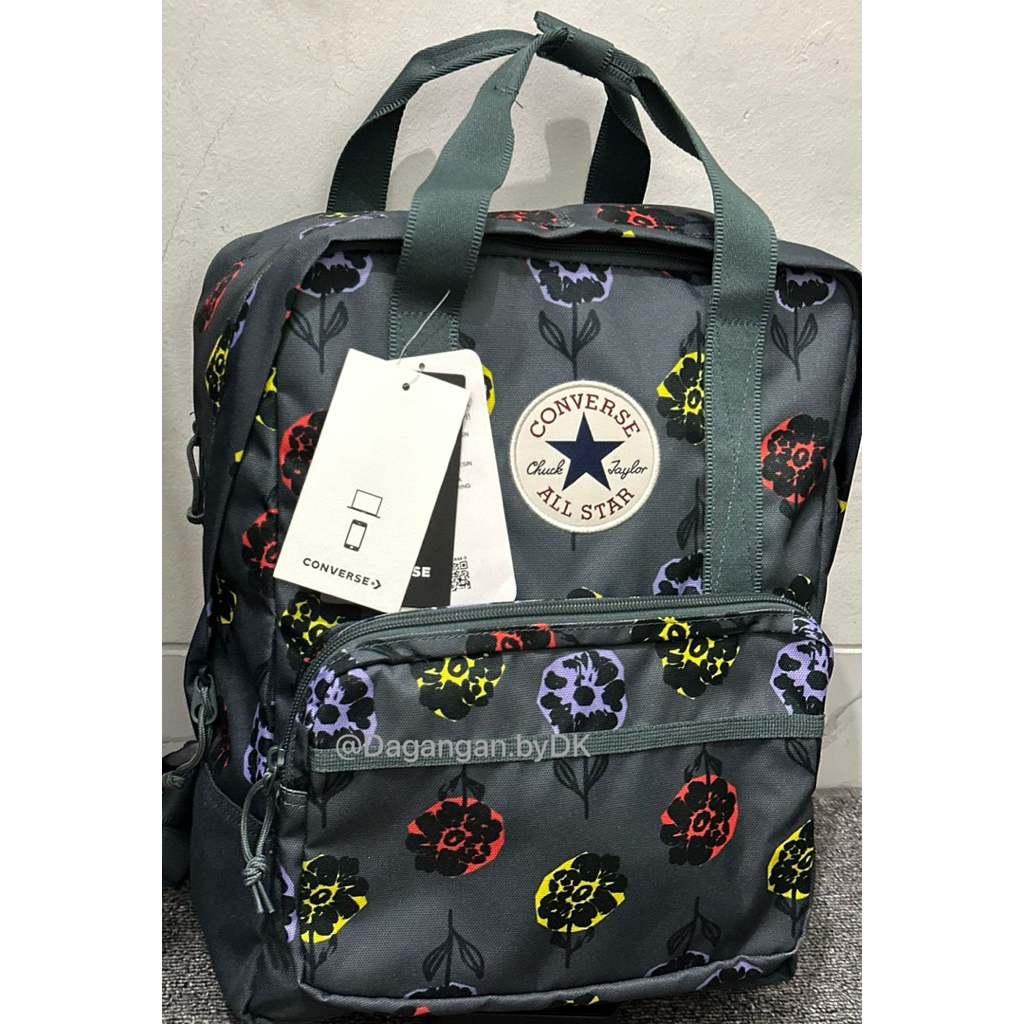 Tas Converse Backpack Flowers Original 100% Green Army