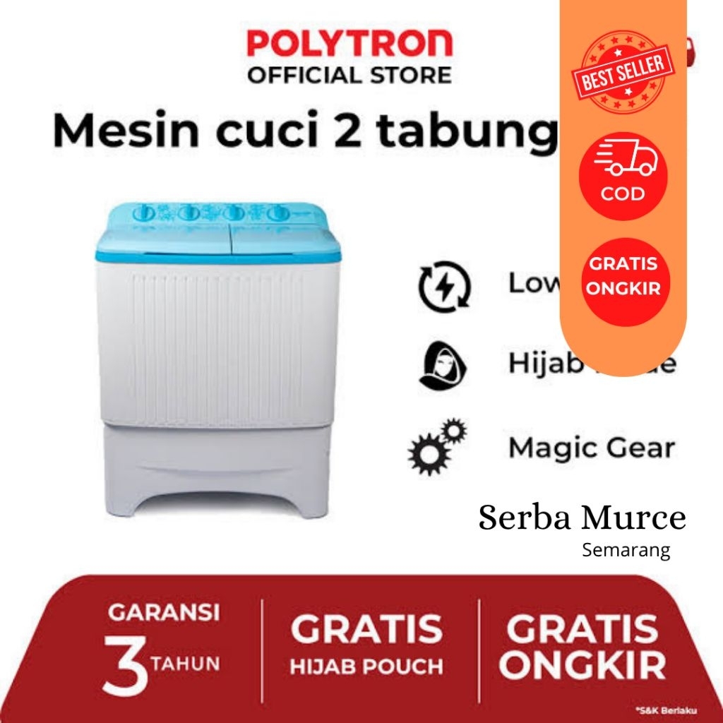 Mesin Cuci POLYTRON Type 7073 7Kg/ Polytron Mesin Cuci/ Polytron/ Mesin Cuci Polytron Murah