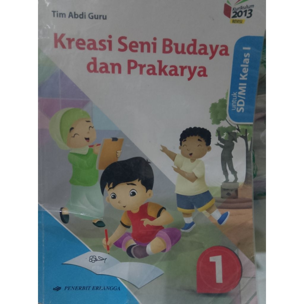 buku paket seni budaya dan prakarya SBDP kelas 1 SD Erlangga