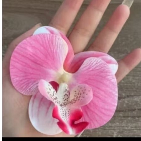 Jepit Rambut Fashion Wanita Kepala Bunga Anggrek Cantik Flowers Hair Clip Latex