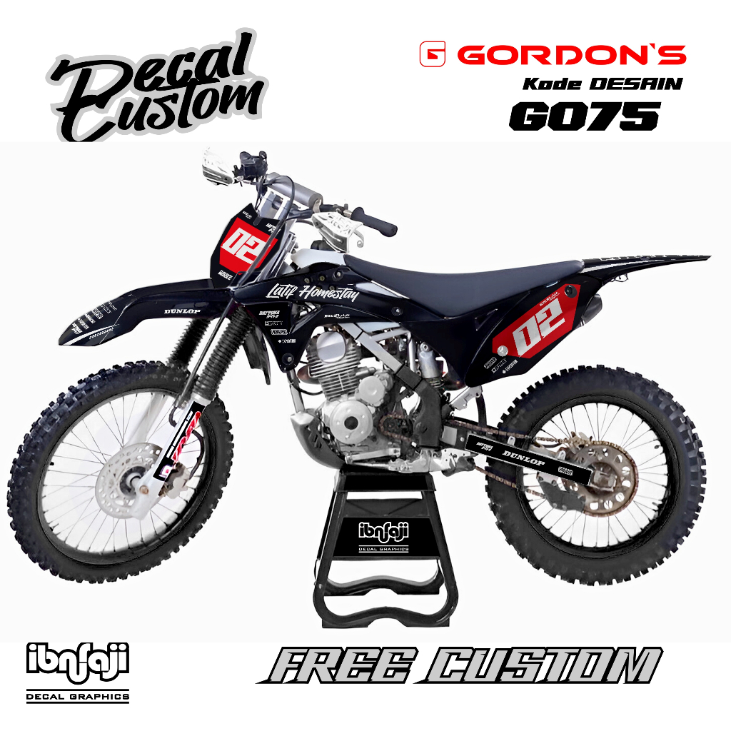 stiker decal klx gordon full bodi desain custom g075
