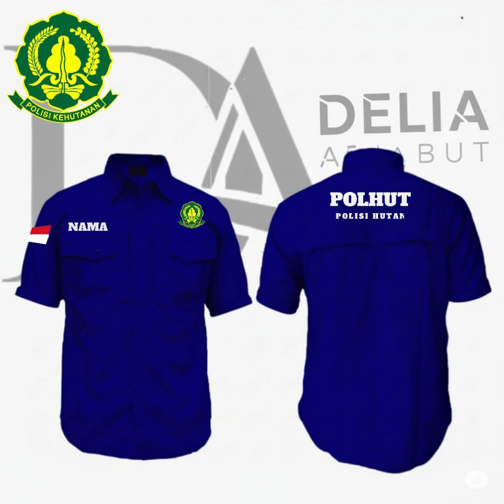 kemeja mteck POLHUT/kemeja pdh polhut/kemeja pdl polhut/baju lapangan polisi hutan/kemeja polisi hut