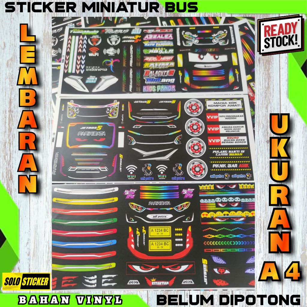 

Stiker Miniatur Bahan Vinyl Lampu Bus Jetbus 3 Jetbus 5