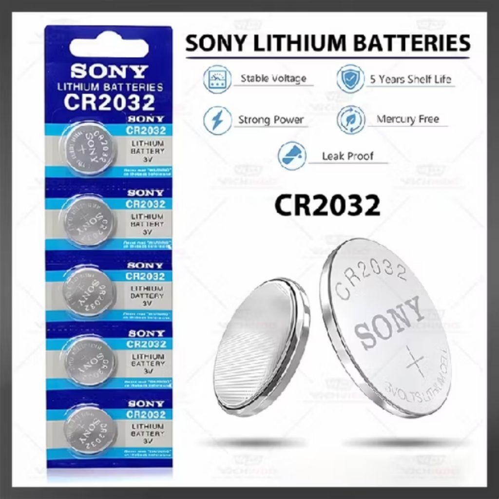 (devstore95) Baterai SONY CR2032 Baterai Koin CMOS, Baterai Jam Tangan, CMOS computer, Timbangan dig