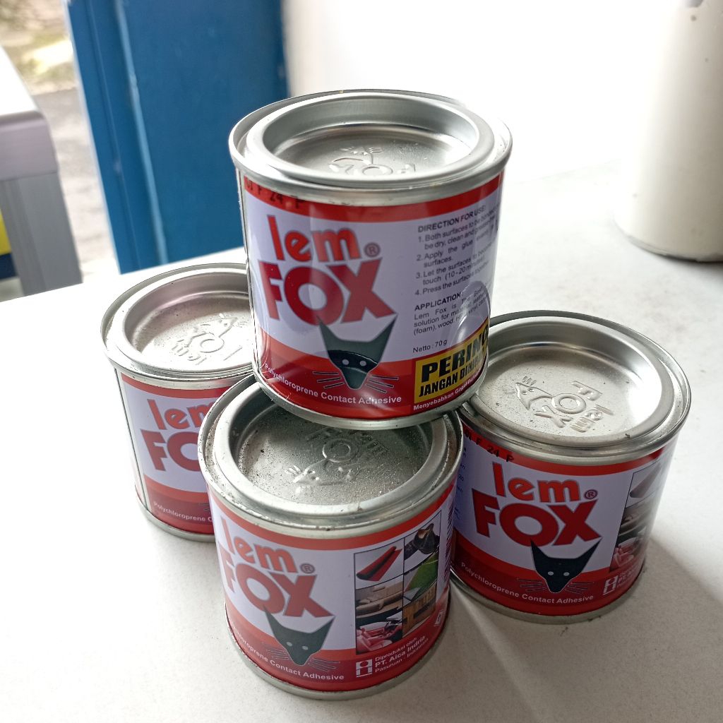 

Lem Fox Putih & Kaleng Kuning 150g 70g