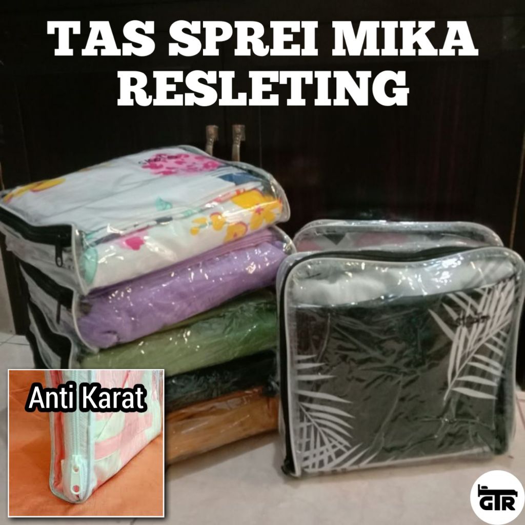 Tas Sprei Mika Resleting Anti Karat - Penyimpanan Sprei yang Praktis dan Murah