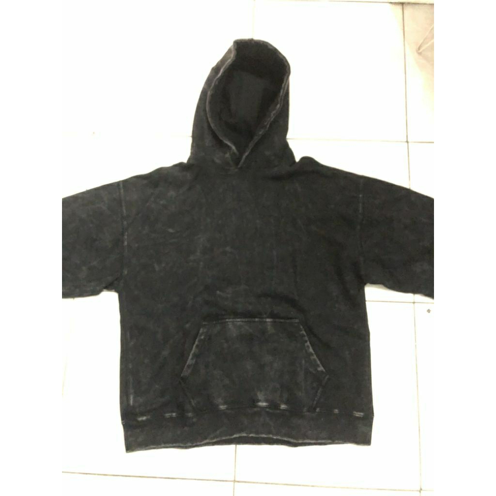 Hoodie Insurgent Black Washed Boxy