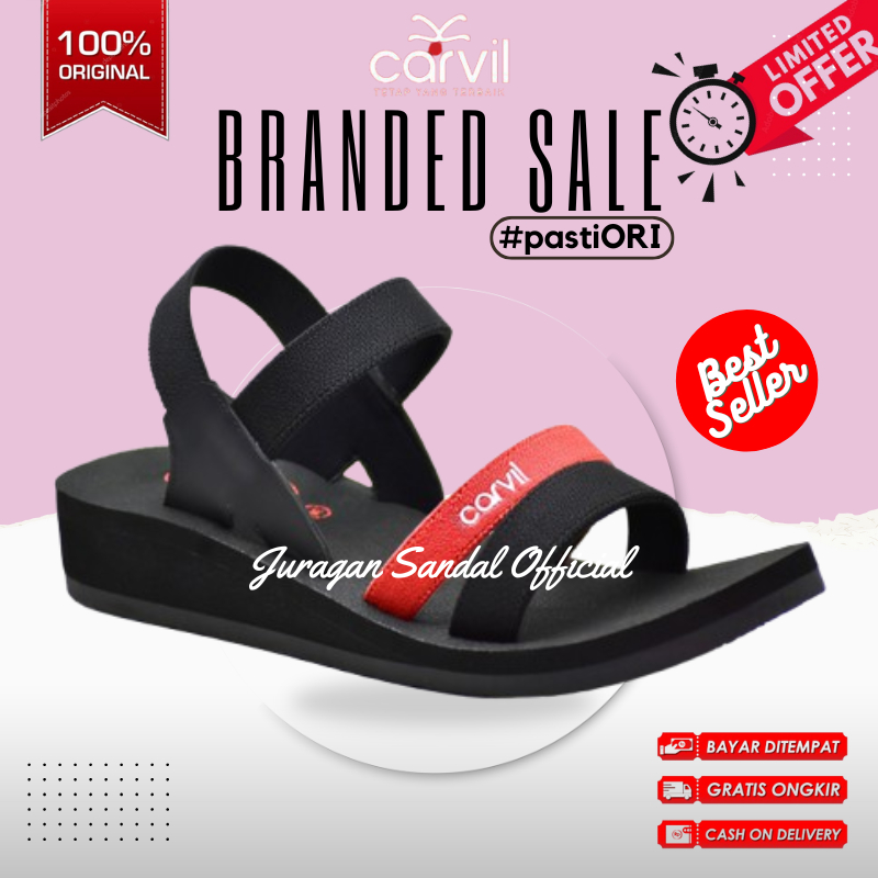 Carvil Joanna | Sandal Gunung Spons Wanita Remaja Carvil | 100% ORIGINAL CARVIL