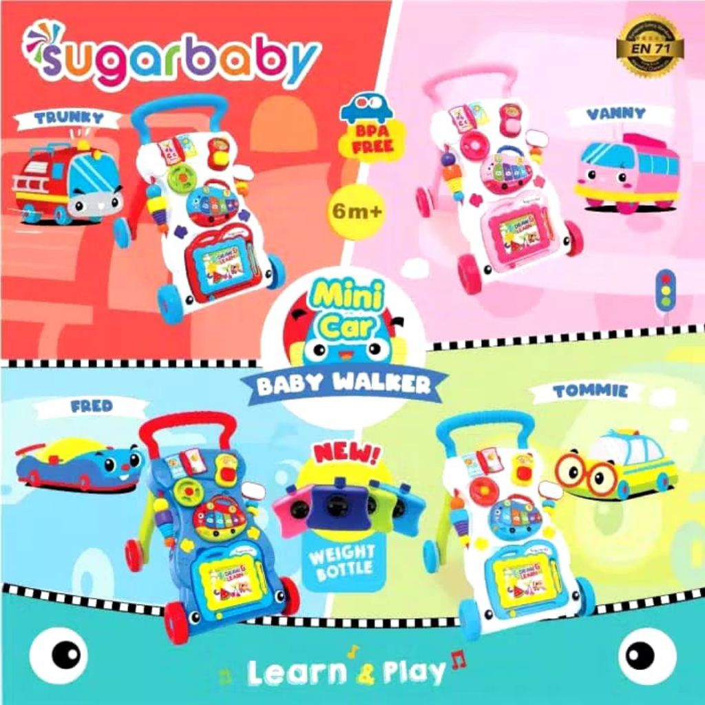 SUGARBABY | SUGARBABY MINI CAR | PUSH WALKER | BABY WALKER