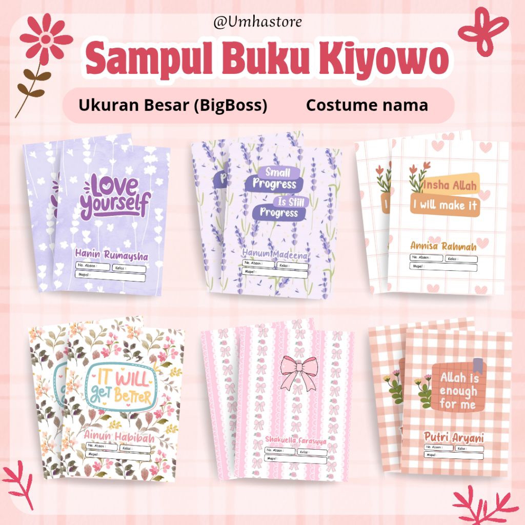 

Sampul Buku Costume Nama ukuran Bigboss (Besar)