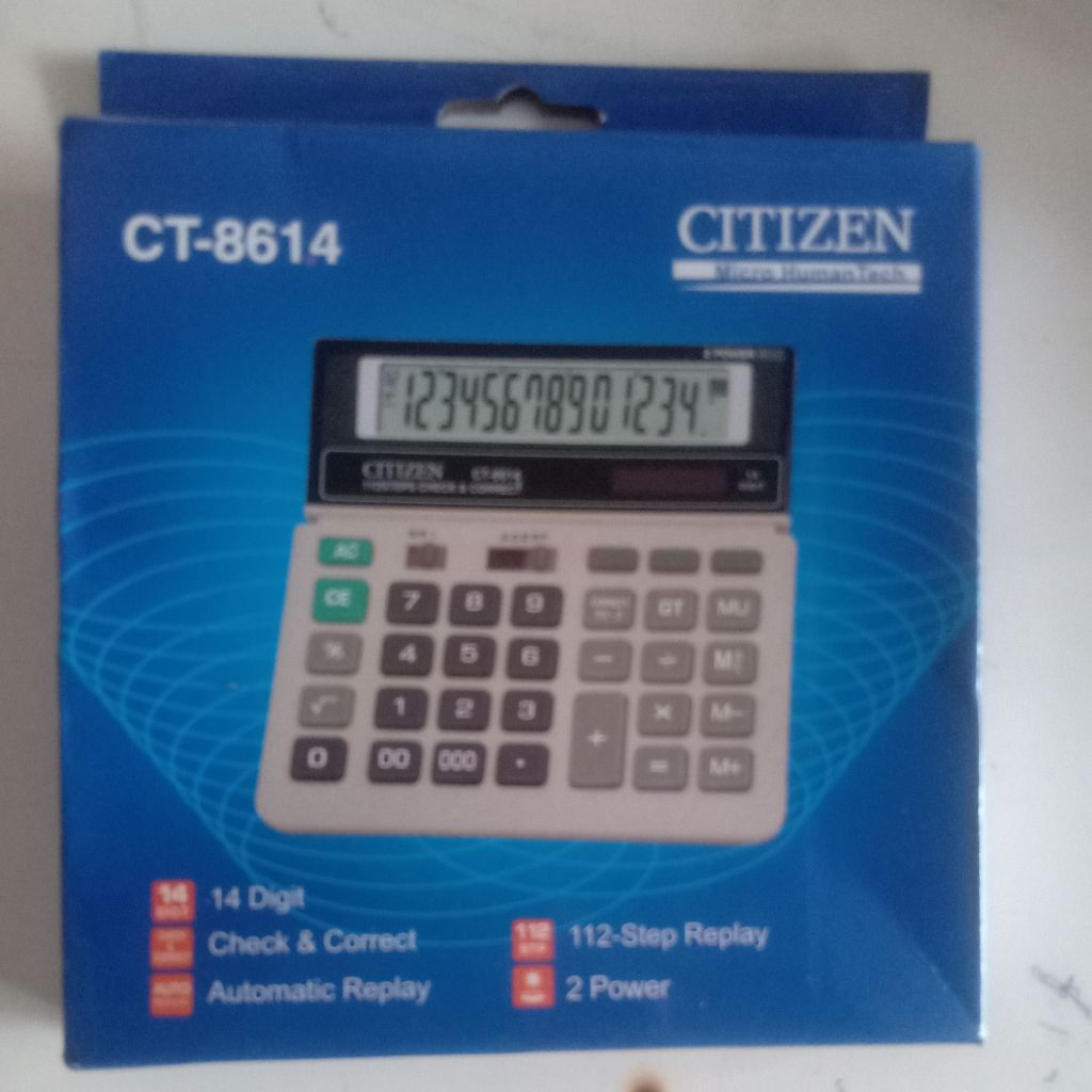 

kalkulator CT 8614 CT-8614 14 digit check and correct automatic replay 112