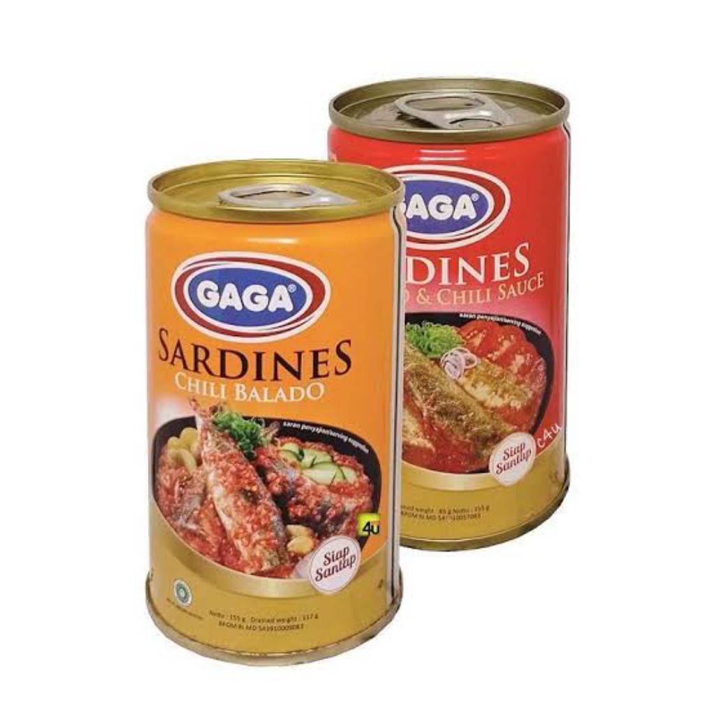 

Sarden GAGA Saus Tomat & Sambal Berbagai Varian