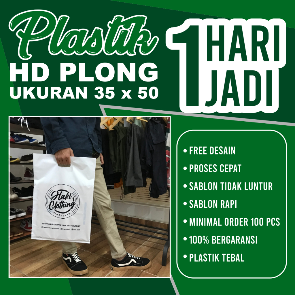 

Plastik Sablon Plong HD ukuran 35x50 FREE DESIGN bisa COD