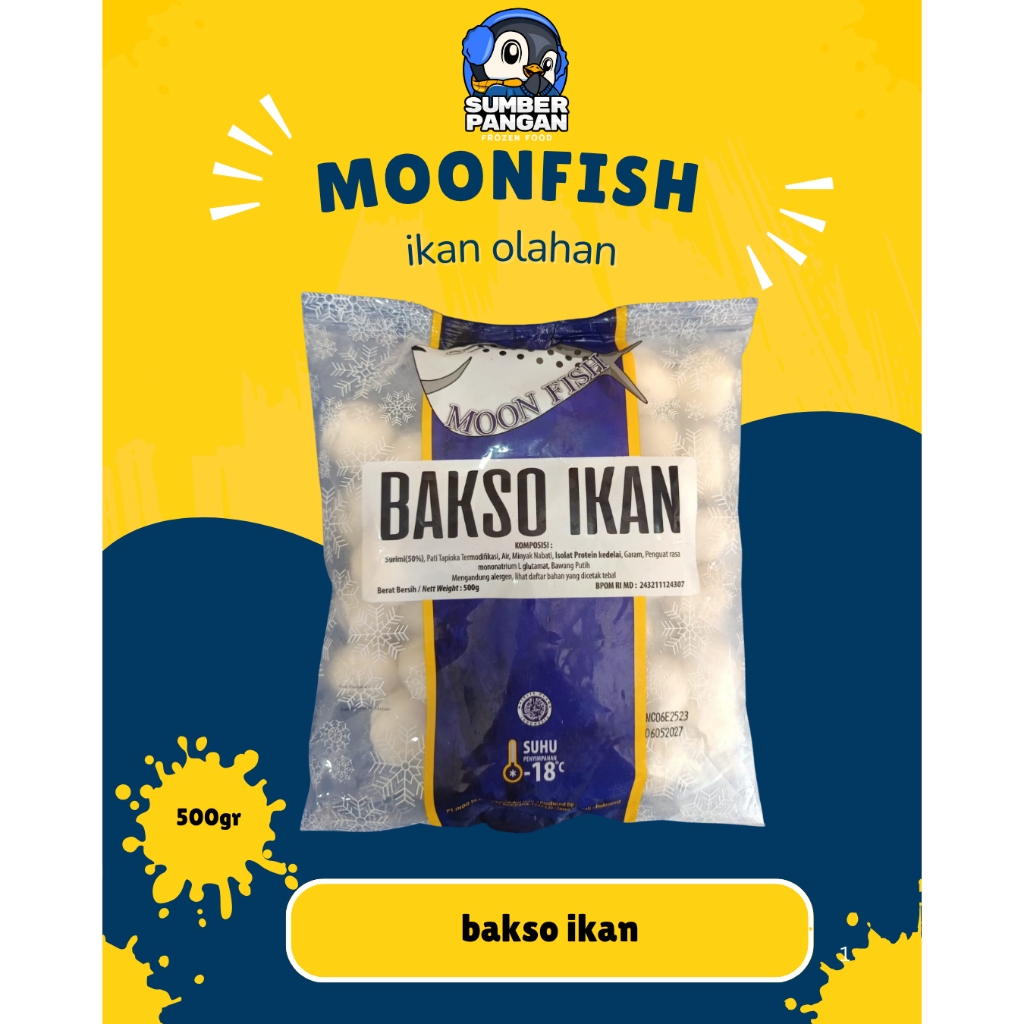 

Moon Fish Bakso Ikan 500gr (Ikan Olahan)