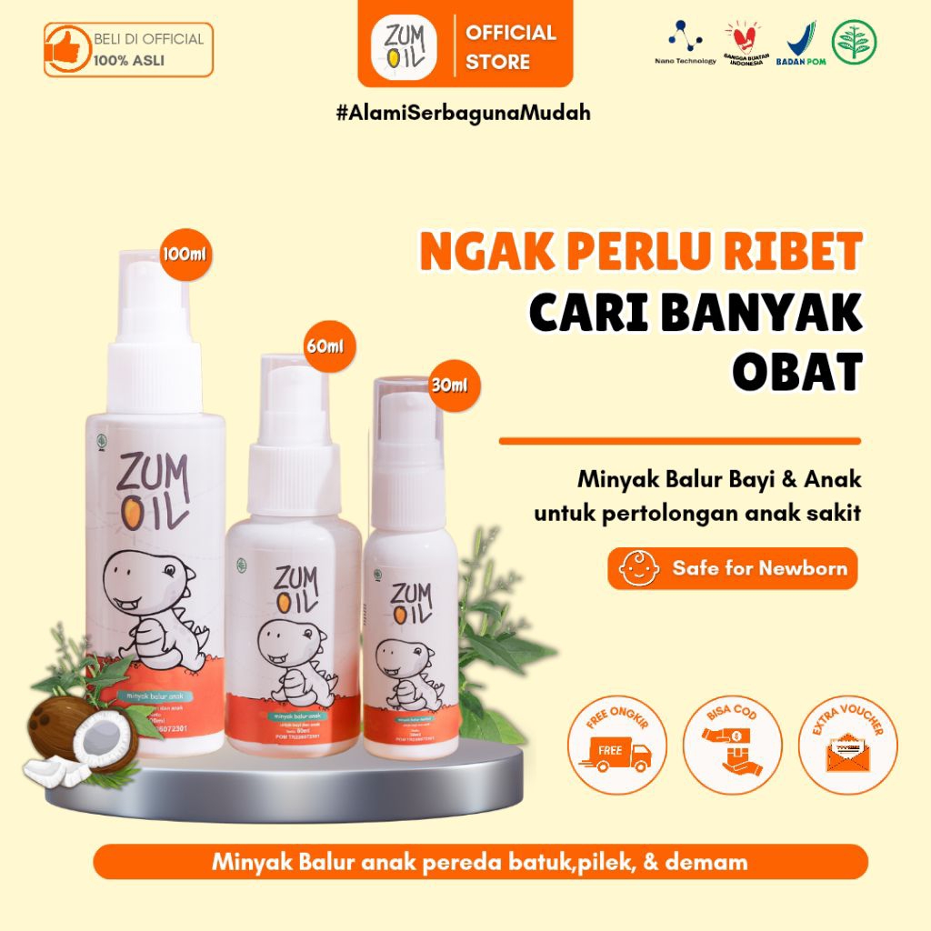 Zumoil Minyak Gosok Herbal Anak Bayi Pereda Batuk Pilek Demam