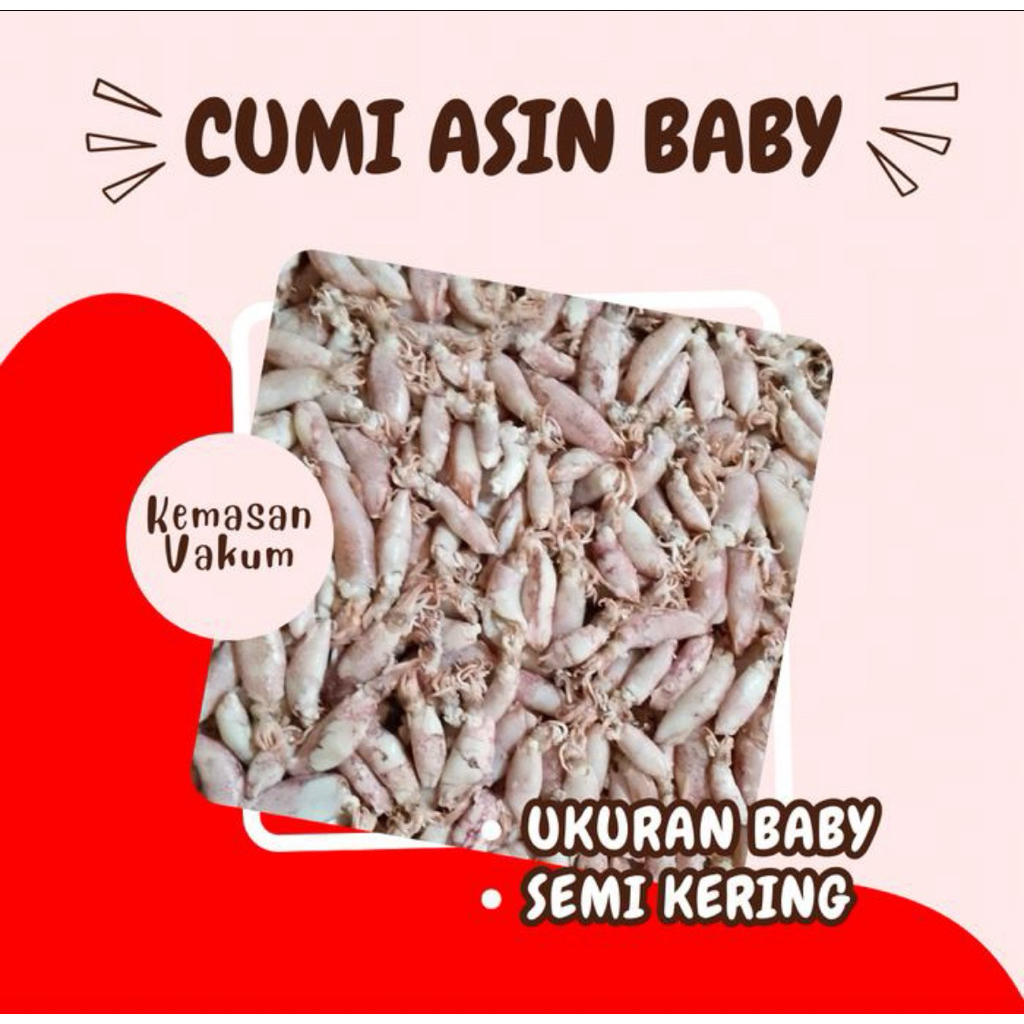

Baby Cumi Asin Vakum 100 Gram|250 Gram | 500 Gram | 1 Kilogram