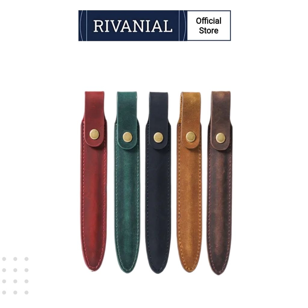

Rivanial Tempat Pensil Kulit asli Handmade