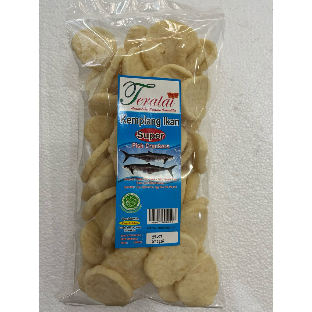 

Kemplang ikan goreng super merk teratai netto 200 gr