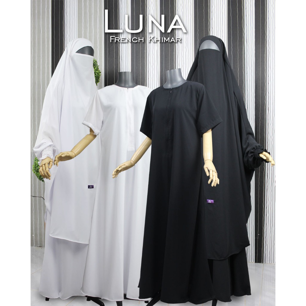 Fataya Hijab Set French Khimar Gamis lengan pendek Luna
