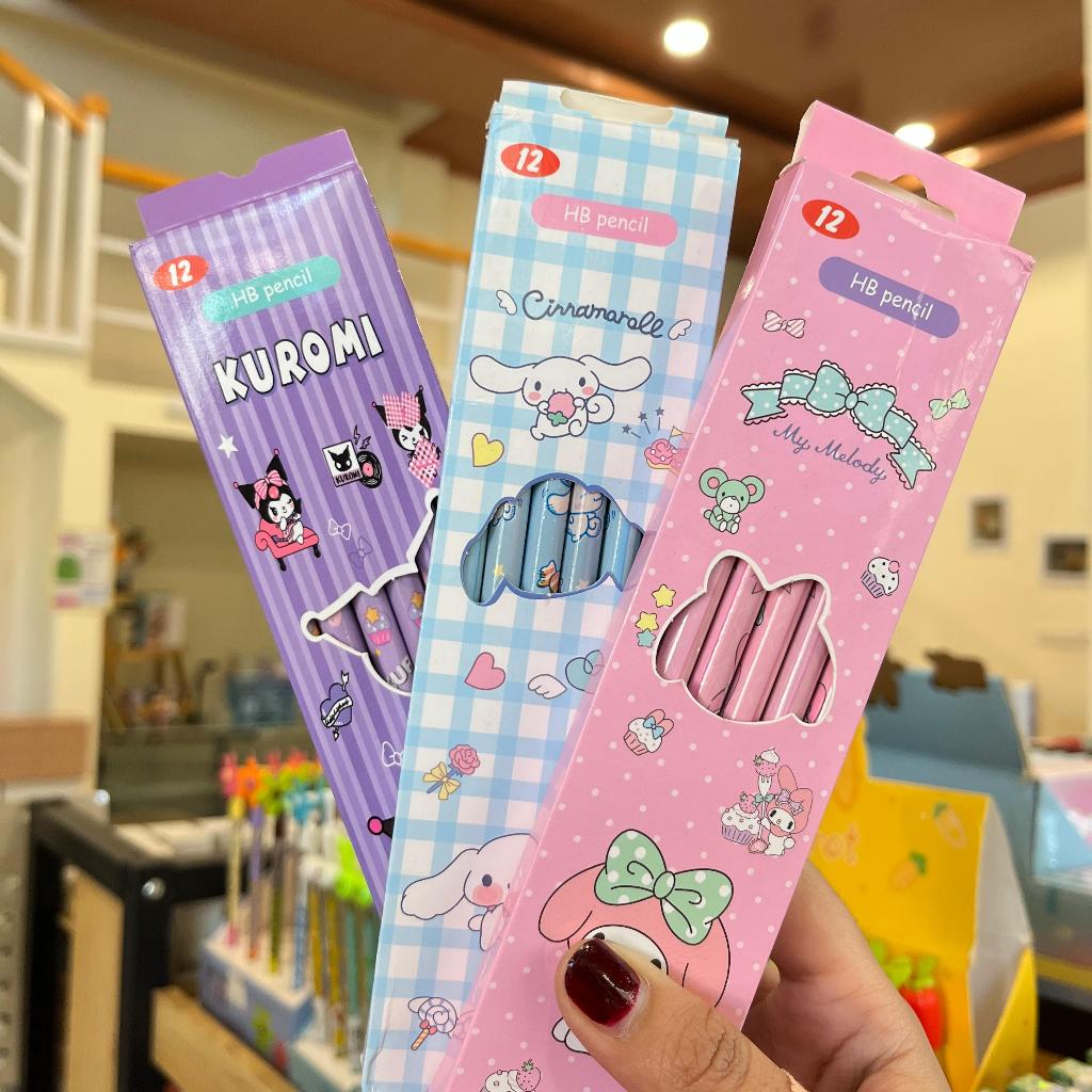 

Pencil Pack Sanrio HB Isi 12pcs Cinnamoroll Kuromi My Melody Pensil