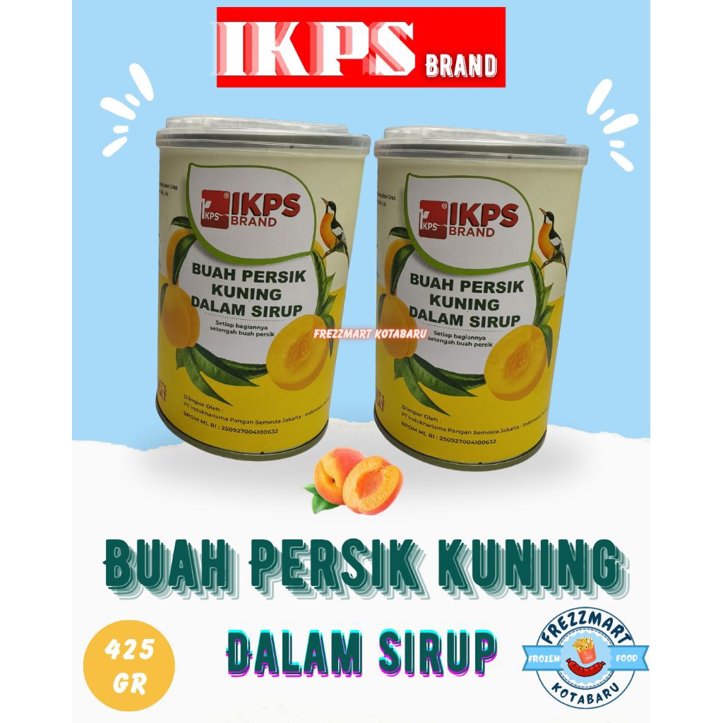 

IKPS Brand Buah Persik Kuning dalam Sirup 425 GR Frezzmart Kotabaru