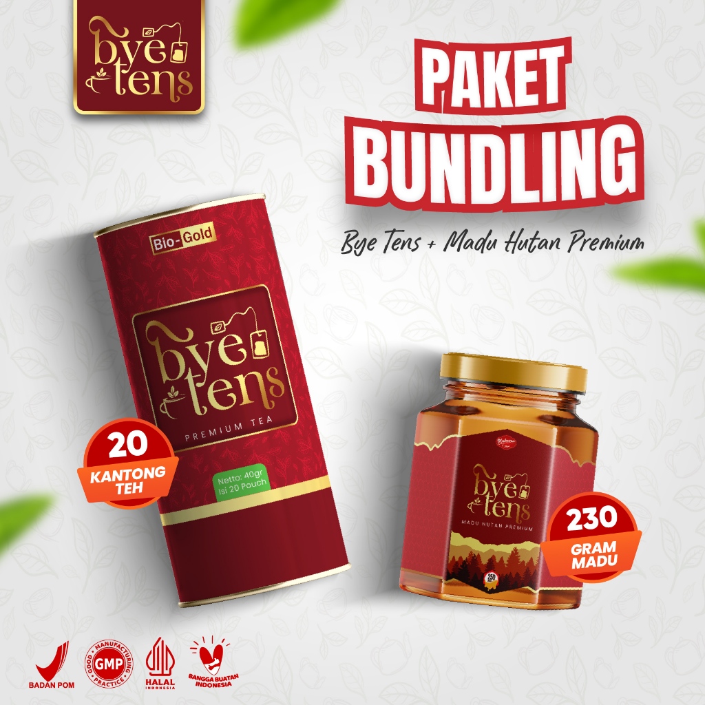 

Paket Bundling Teh Herbal Bye Tens Plus Madu Hutan Premium Bantu Atasi Hipertensi Kolesterol Tekanan Darah Tinggi Dan Gula Darah