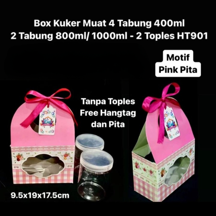 

Dus Box Kuker Kue Kering Tabung 4 400, 800 Ml, 1000 Ml Pink Pita
