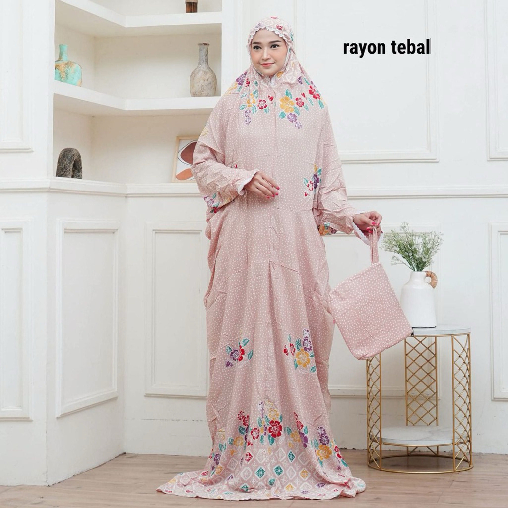 MUKENA TERUSAN RAYON JUMBO BATIK CAP PEKALONGAN