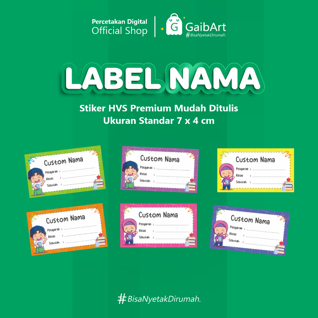 

GaibArt Bisa Nyetak Stiker Label Mapel Mata Pelajaran 4x7cm isi 40pcs Mudah ditulis