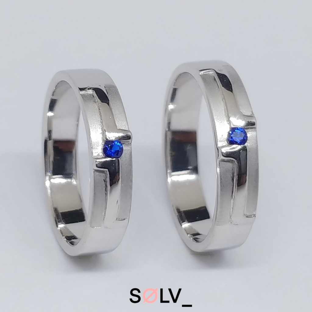 Cincin kawin perak 925 lapis emas, cincin couple, cincin nikah model (CK 58)