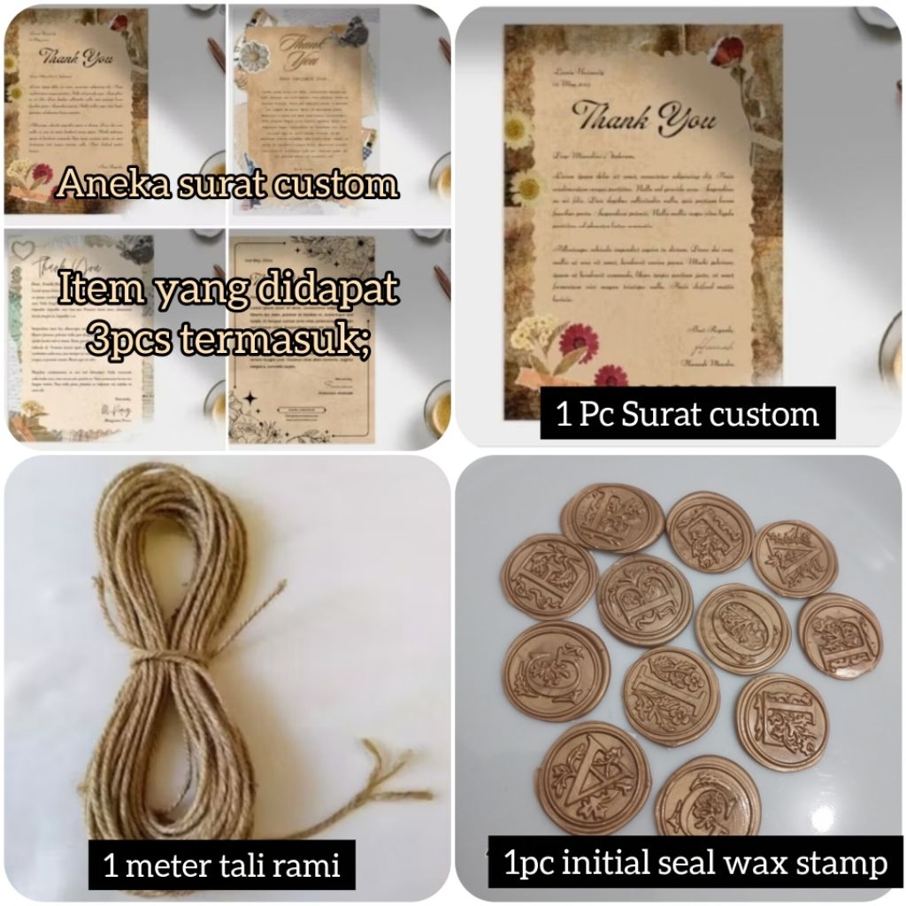 

AYURI - SIZE A4/A5 custom surat/Custom Love letter mewah elegan / surat custom desain