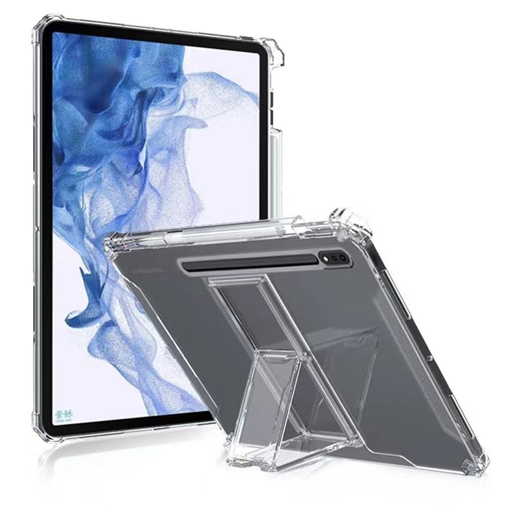 Anti Crack Stand SAMSUNG TAB A9 / SAMSUNG TAB A7 LITE / SAMSUNG TAB A8 Case Casing Silikon Bening